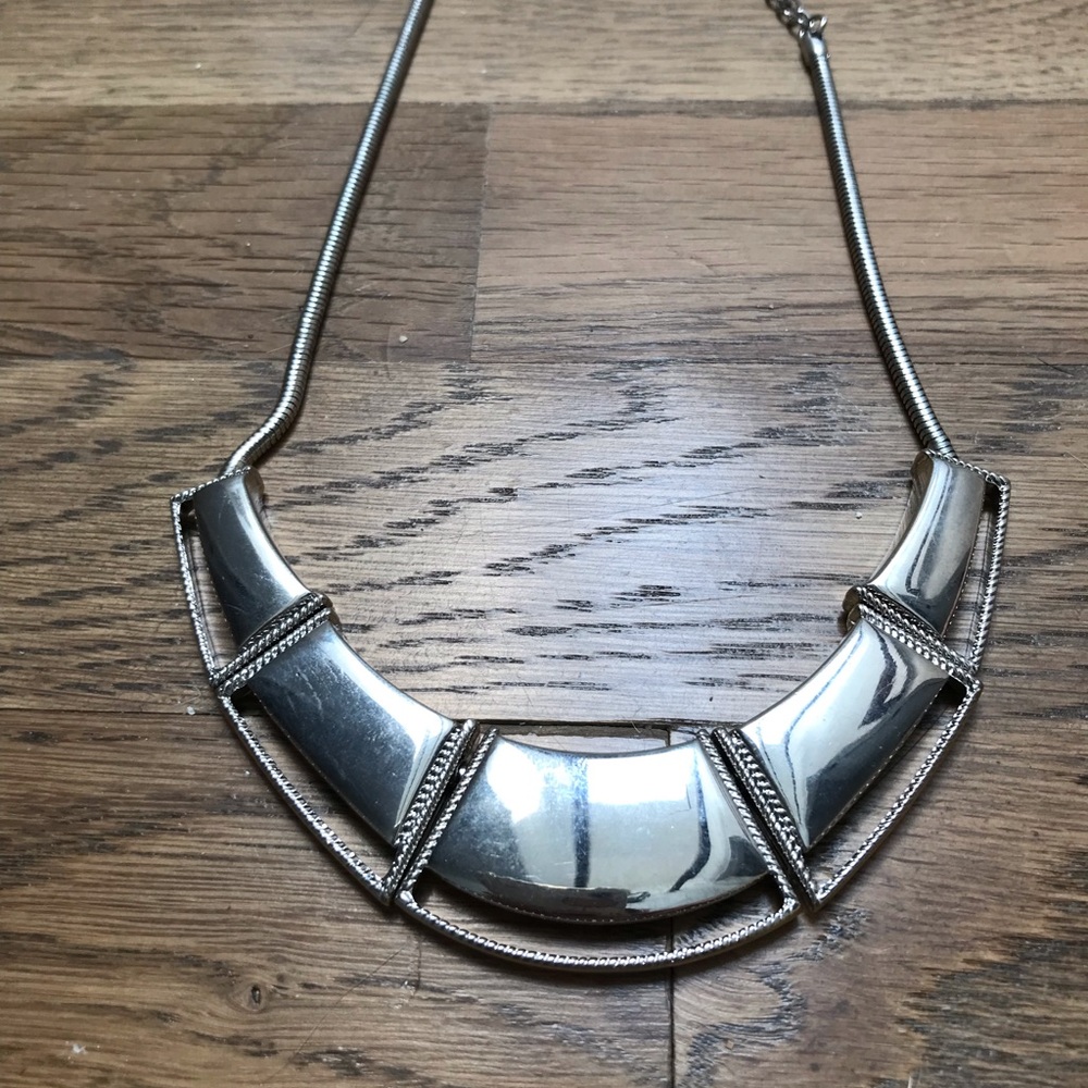 Bundle 3 for $10 Bold silver toned necklace.